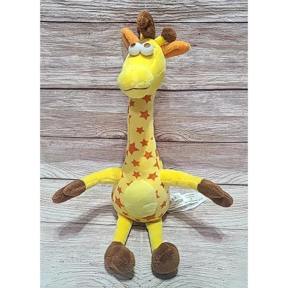 Toys R Us Plush Geoffrey Giraffe Stuffed Animal Toy Yellow Brown 17" 2017